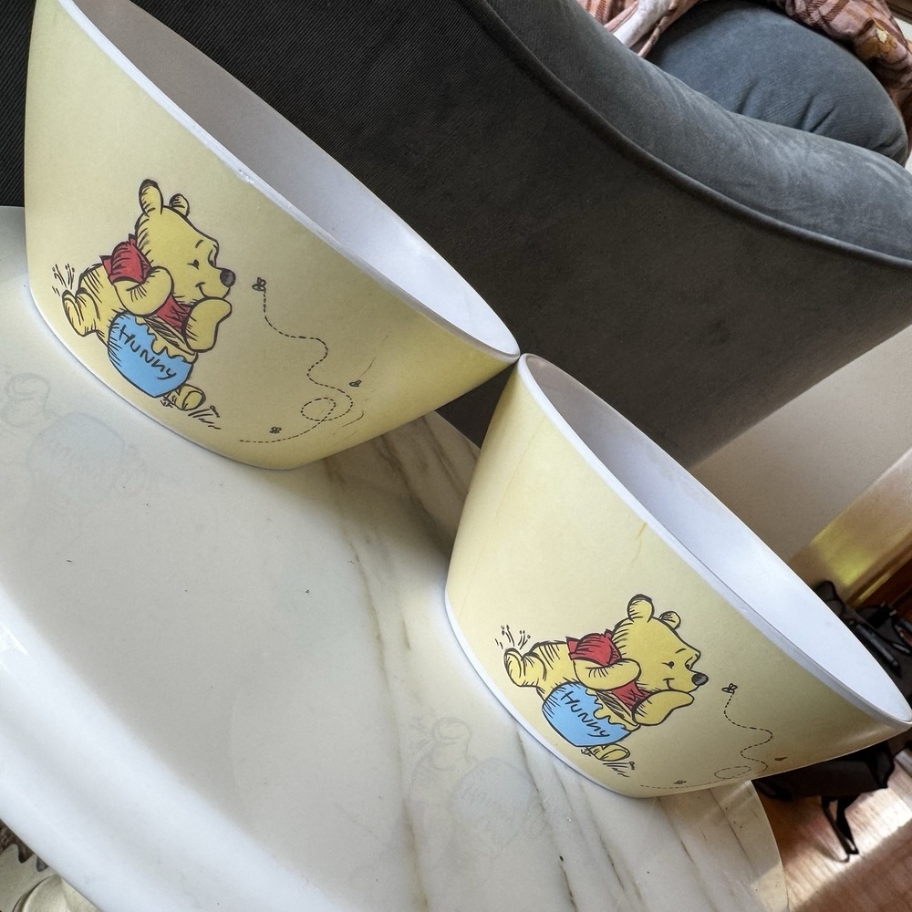 Disney Winnie the Pooh Cereal Bowls Set of 2 BPA-Free Plastic Bowls
